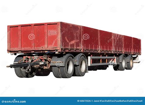 Red Trailer Stock Photo Image Of Isolated Wheels Trailer 60672526