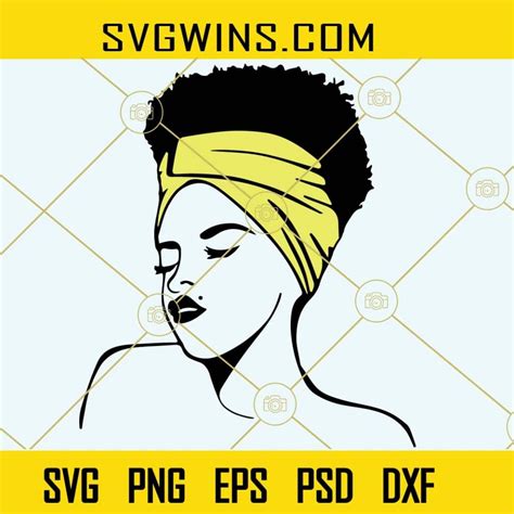 Afro Woman Svg Afro Girl Svg Afro Queen Svg Afro Lady Svg Curly