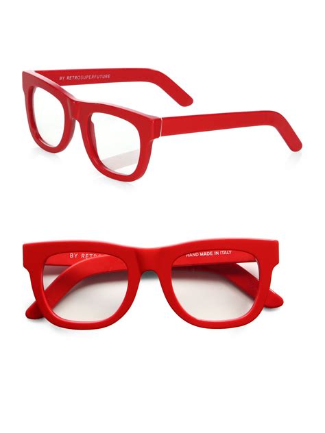Retrosuperfuture Red Optical Frames In Red For Men Lyst