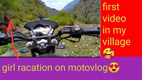 girl racation on my motovlog 😍 first video in my village 🥰 the alone rider youtube