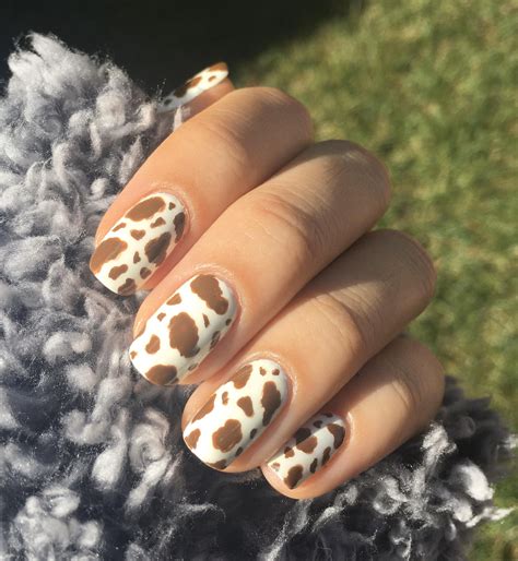 i tried to do cow print nails !- ThorGift.com - If you like it please