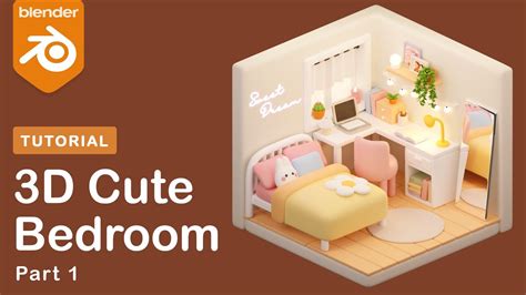 3d Isometric Bedroom Blender Tutorial For Beginners Part 1 Youtube