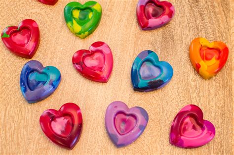 Diy Valentines Heart Shaped Crayons