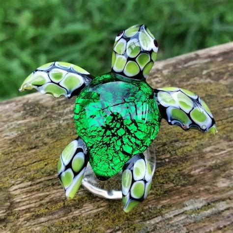 Glass Sea Turtle Hand Blown Glass Sea Turtle Glass Sea Etsy