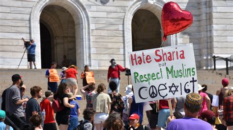 7 arrested after ‘march against sharia counter protest at state capitol twin cities