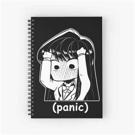 Funny Manga Panic Chibi Komi San Meme Spiral Notebook For Sale By