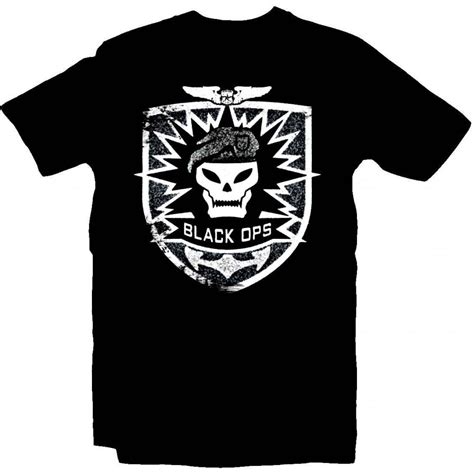 T Shirt Call Of Duty Black Ops Skull