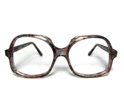 70s vintage eyeglasses 1970s blue swirl oversized round glasses nos eyeglass frame