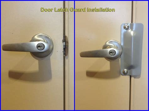 Door strike plates and door guards create an additional line of defense for your home, garage or business. Door Latch Guard Installation @ Biltmore Square ...