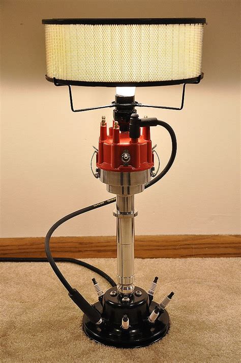 These old car parts have been upcycled into some of the most phenomenal and creative diy projects i've ever seen! Billet Aluminum Distributor Lamp | Automotive furniture ...