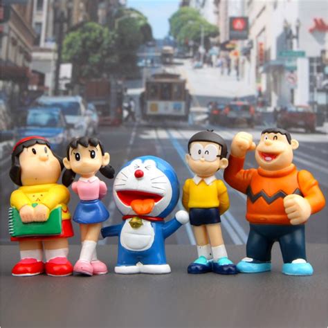 Warehouse Doraemon Nobita Xuka Chaien Chaiko Character Model Set