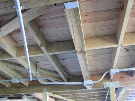It doesn't cover the following information, which may vary depending on the type of installation you are doing, and the type of existing wiring you may. Electrical wiring under deck - Home Improvement Stack Exchange