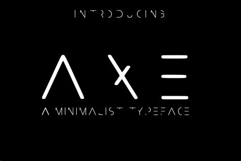 Axe A Minimalist Font Minimalist Font How To Draw Hands