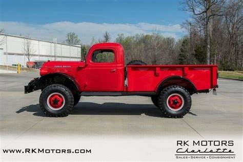 1952 Dodge Power Wagon Red Pickup Truck For Sale Dodge Power Wagon