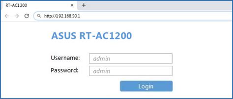 ASUS RT-AC1200 - Default login IP, default username & password