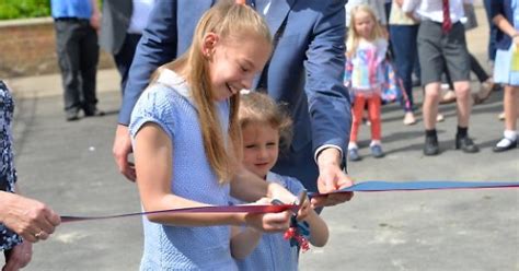 Girls Step In For Pm At Opening Of New School Playground Henley Standard
