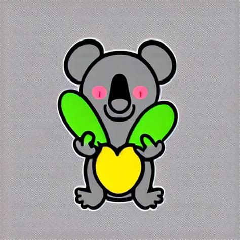 Cute Koala Waving Hand Cartoon Vector Icon Stable Diffusion Openart