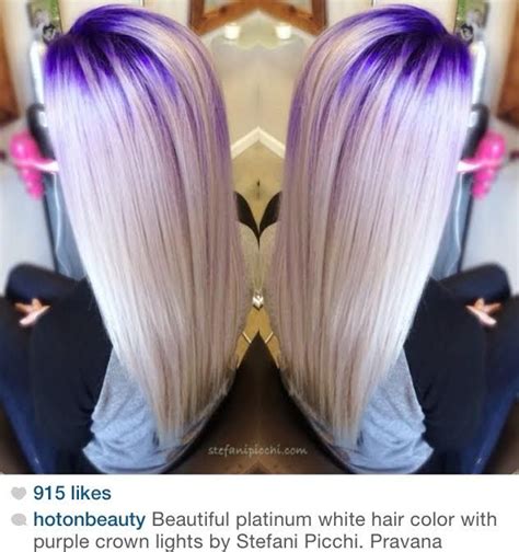 Purple & white/blond shadow root hair by Stefani Picchi ...