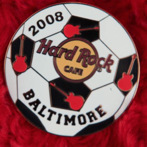 Xl Hard Rock Cafe Pin Baltimore Soccer Ball Guitars Logo Conference
