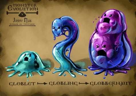 artstation monster evolution globling