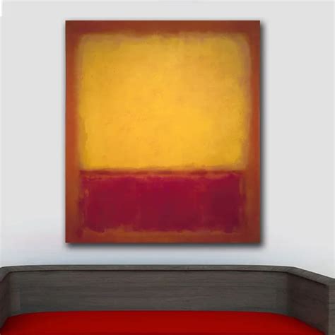 Wall Pictures For Living Room Abstract Mark Rothko Yellow Over Purple