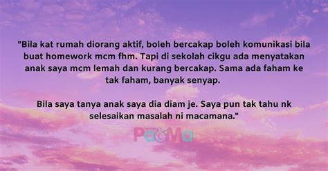 Tapi saya tak tahu niat dia cakap macam tu. "Bila Tanya Diam, Tak Tahu Nak Selesai Macam Mana." Ibu ...