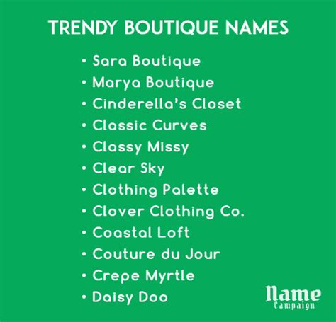 Unique Boutique Names For Your Clothing Line