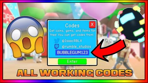 All Working Bubble Gum Sim Codes Roblox Bubble Gum Simulator Youtube