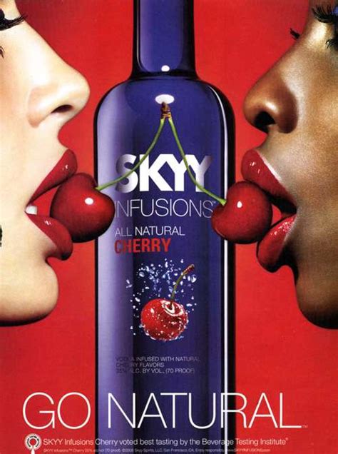 Ads With Naughty Symbolism Skyy Vodkas Twig And Berries