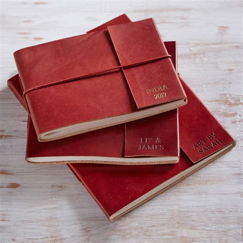 Personalised Distressed Leather Photo Album By Paper High