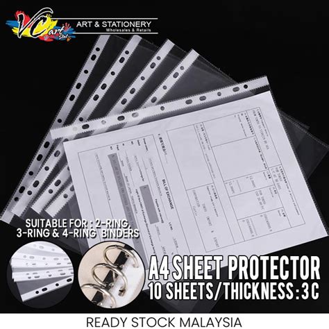 A4 Clear Sheet Protector 10 Sheets Per Pack Shopee Malaysia