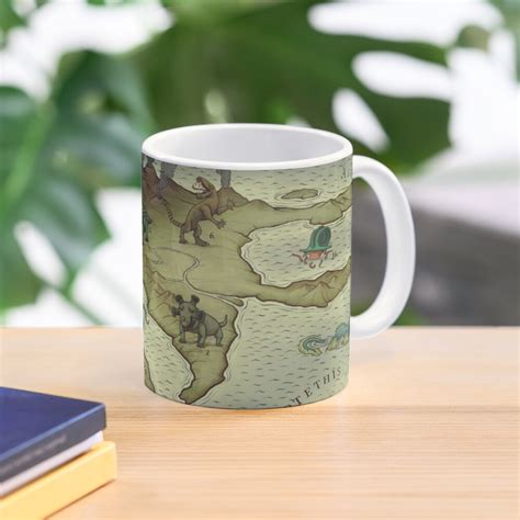 Permian Period World Map Medieal Bestiary Style Pangea Coffee Mug