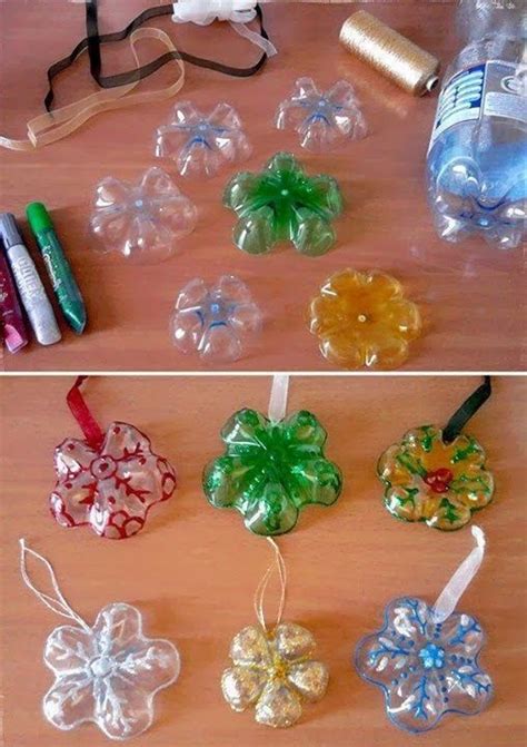 Diy Snowflake Ornaments Using Plastic Bottles Pictures Photos And