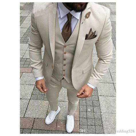 Linyixun Latest Coat Pant Beige Men Suit Prom Tuxedo Slim Fit Etsy