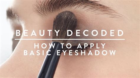 How To Apply Basic Eyeshadow Beauty Decoded Youtube