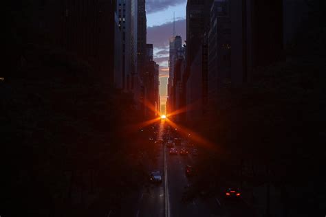 Manhattanhenge Half Sun Hdr By Worldnewser On Deviantart