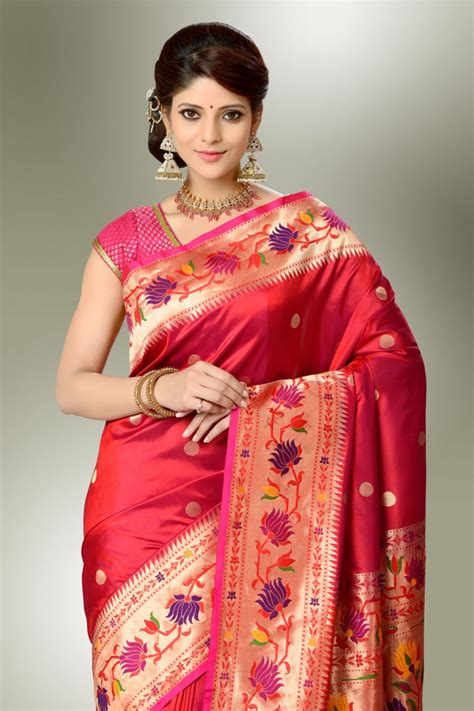 Blouse designs are an important element of saree and lehenga. Saree Market: Paithani Saree Maroon Colour