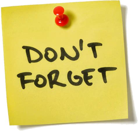 Download Don T Forget Clipart Post It Note Reminder Notice Full