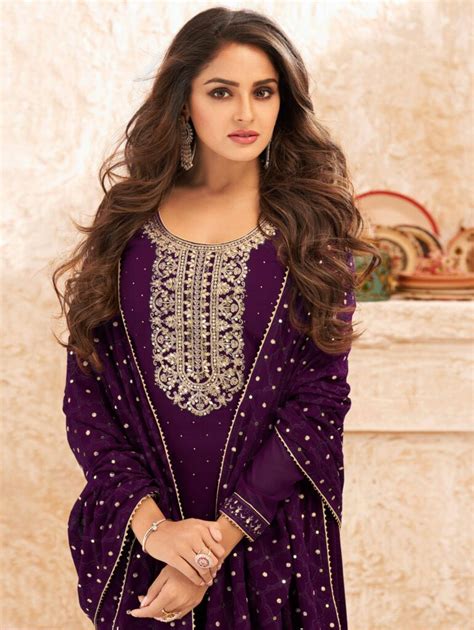 Purple Salwar Suits Latest Designs Party Wear New Salwar Suit Punjabi