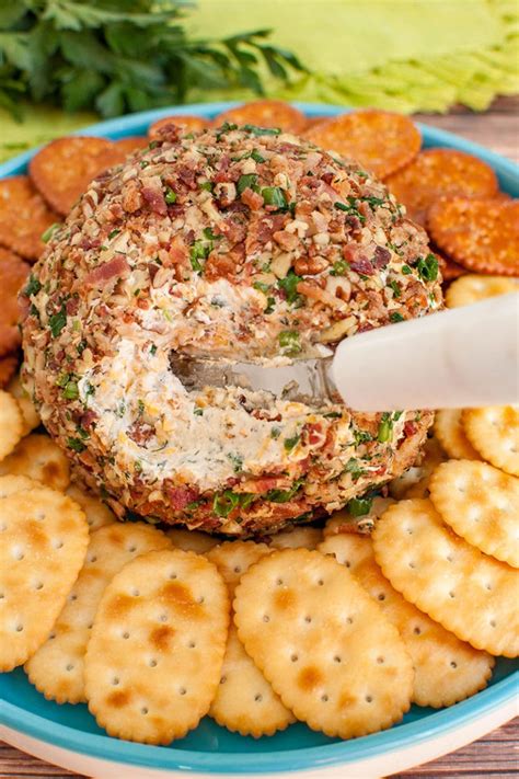 Bacon Ranch Cheese Ball With Cheddar Cheese Dip Recipe Creations