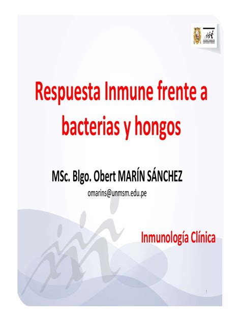 T24 Respuesta Inmune Frente A Bacterias Y Hongos Pdf Sistema