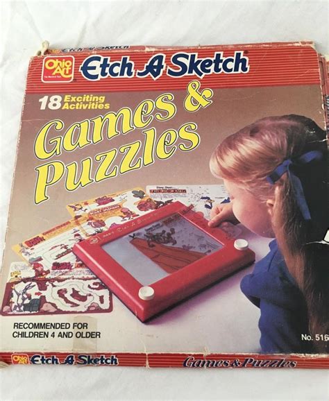 Vintage Etch A Sketch 18 Activites Games And Puzzles Ohio Art Complete