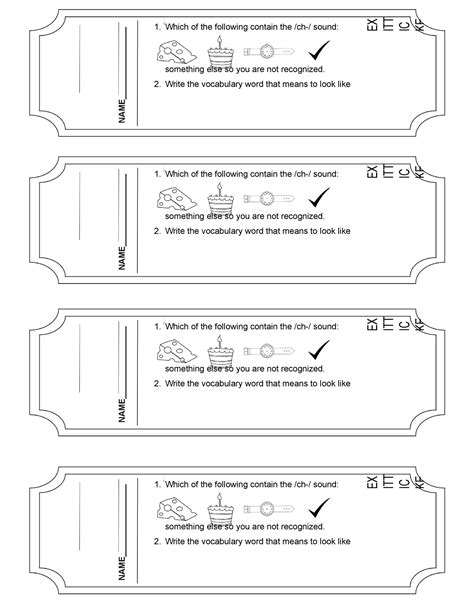24 Printable Exit Ticket Templates Word And Pdf Template Lab
