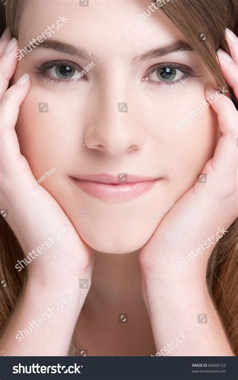Beautiful Pretty Girl Face Closeup Stock Photo 83606122 Shutterstock
