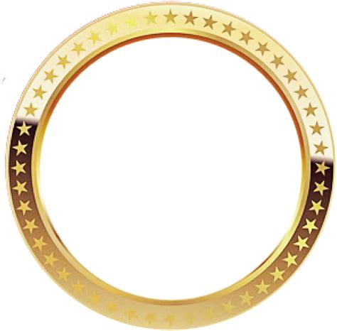 Download Hd Elvissung Circle Frame Gold Shiny Borderfreetoedit Round