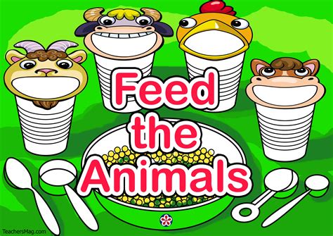 Feed The Animals Printable Activity