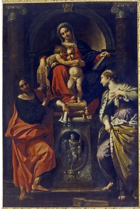 Annibale Carracci Madonna Col Bambino In Trono E Santi