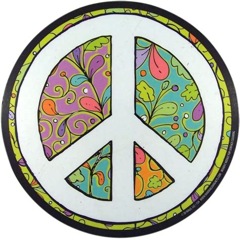 Car Magnet Colorful Hippie Peace Sign Magnetic Car Decal 5 34 Inch