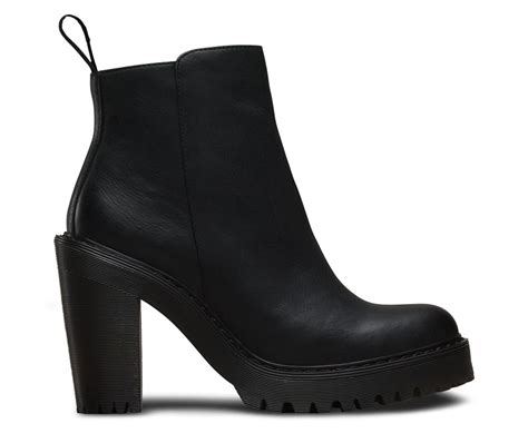 Magdalena Womens Leather Heeled Chelsea Boots In Black Dr Martens