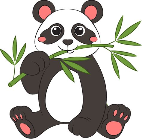 Panda Clipart Bear Green Cartoon Transparent Clip Art Images And